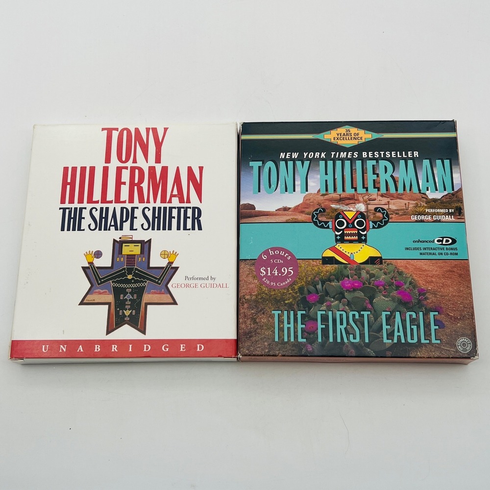 Tony Hillerman Audiobook CD Lot The Shape Shifter The First Eagle George Guidall